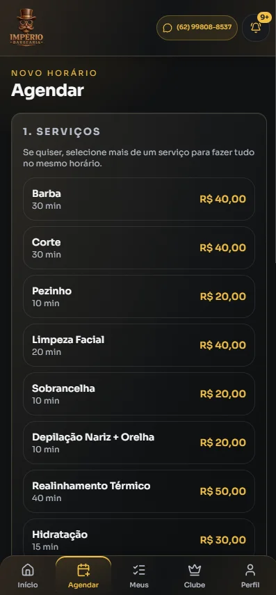 App do cliente — Agendar